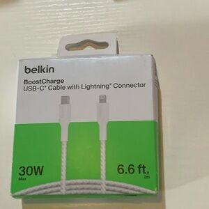 Belkin BoostCharge USB-C to Lightning Cable - Green and White